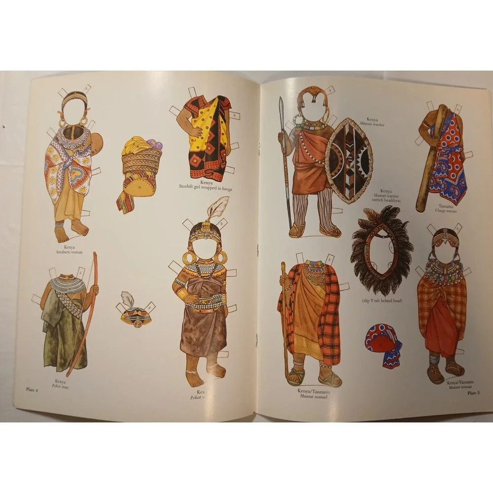 African Girl and Boy Paper Dolls by Yuko Green‎ (1997, Trade Paperback)